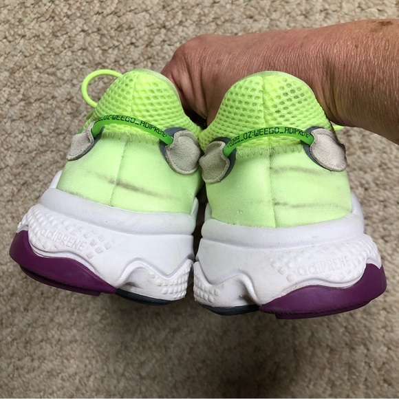 Ladies adidas 2098_OZ:WEEGO_ADIPRENE sneakers. Size 8.5. Purple/lime green - Picture 7 of 7